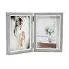 Grey Double 2 Vertical Pictures Free Standing Wedding 7x5 shadow box Picture photo Frame