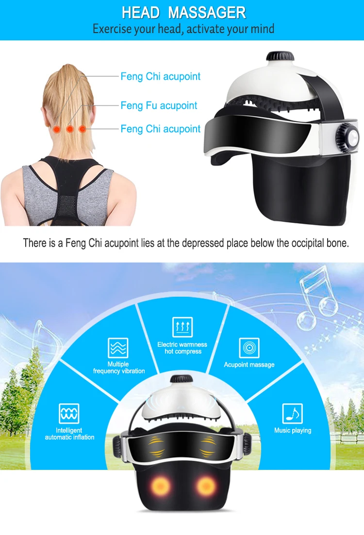 Best Selling Product Electric Head Massage Helmet Automatic Head ...