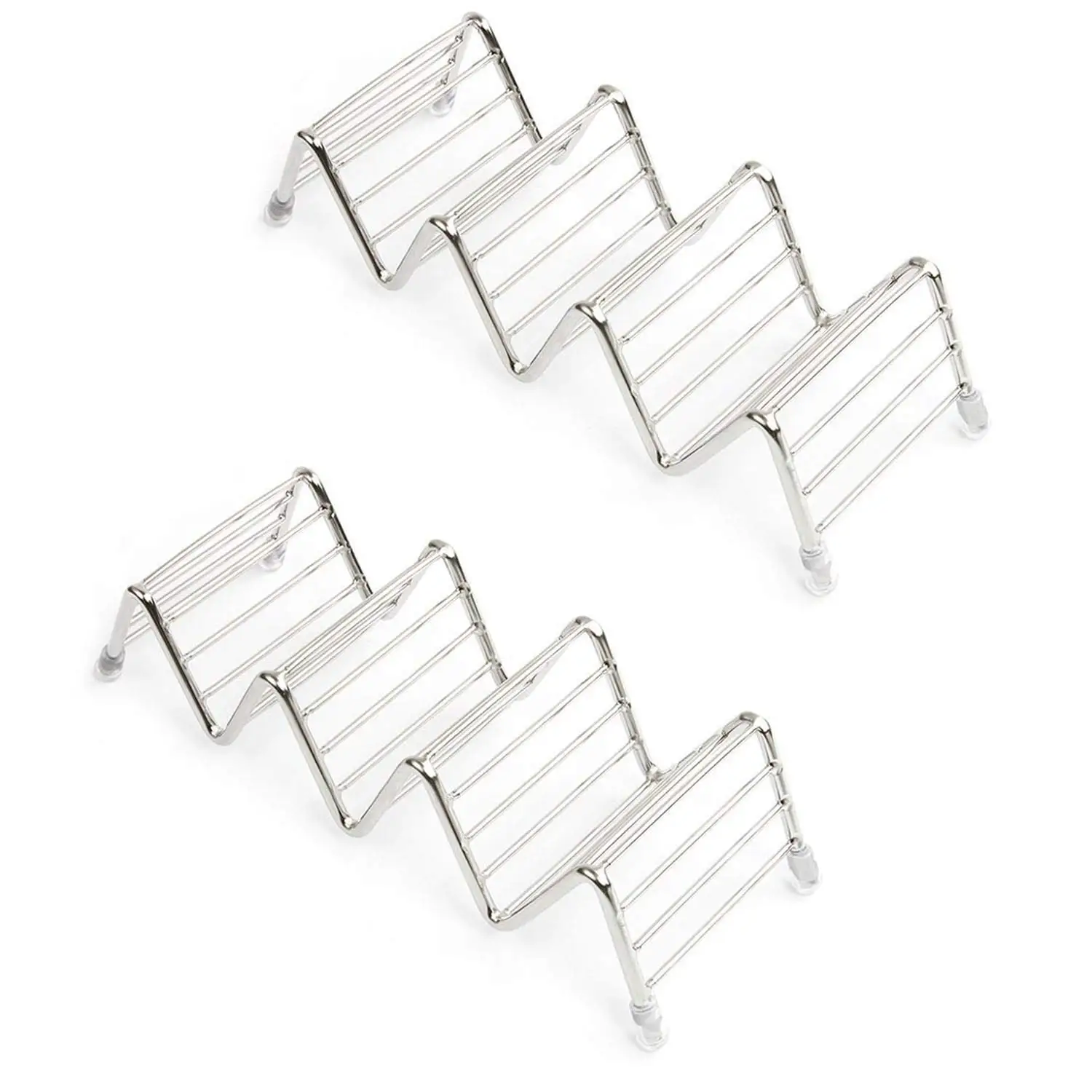 3pcs Taco Shell Holder Tortilla Stand Rack Stainless Tray Holds 4-5 Tacos