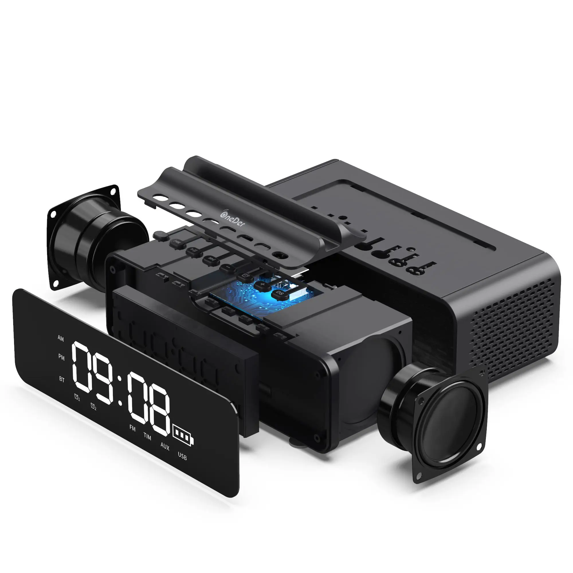 

One Der V06 mirror rectangle phone holder speaker