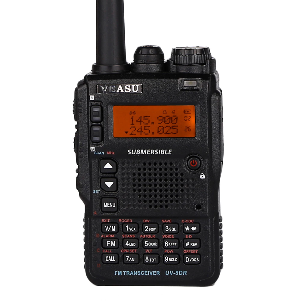 

Triple-Band Digital Ham Radio Japan VAESU VX-8DR Mobile Military Two Way Radio, Black