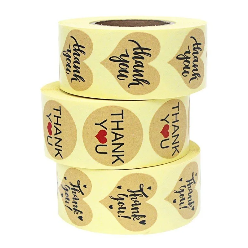 Brown Natural Kraft Paper Dot Stickers 1 Inch Round Circle Kraft Labels