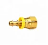 5/8 Inch X 1/2 Inch Solid Brass Push Lock Hose Barb Fittings