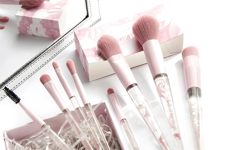 Smoky Acrylic Handle Makeup Brush Set