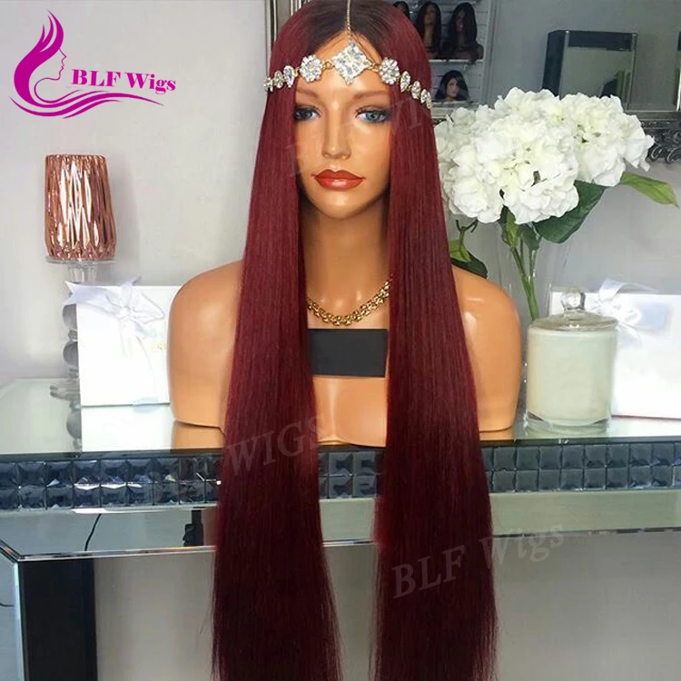 

Long Straight Brazilian Ombre Lace Front Wigs For Black Women 100 Unprocessed Glueless Full Lace Human Hair Wig