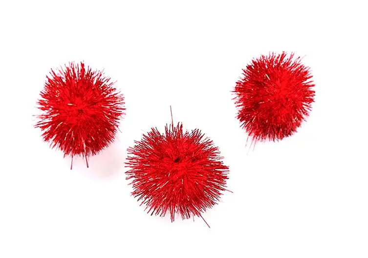 tinsel ball cat toy