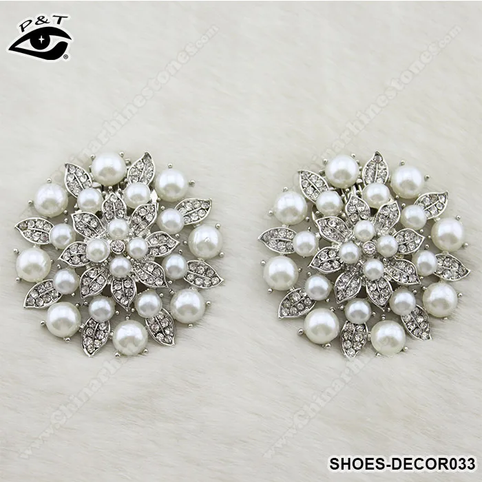 2pcs Elegant Shoe Clips Shoes Jewelry Decoration Crystal Shoe Buckle Brown, Women's, Size: 2.7 cm