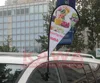 100% epoxy fiberglass suction flag pole