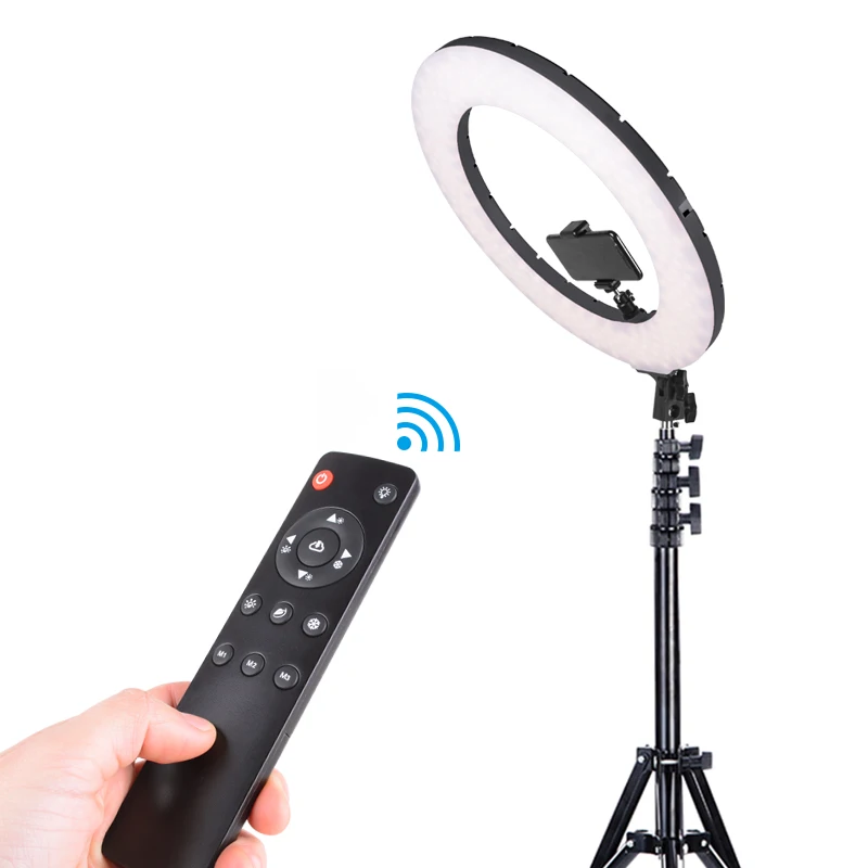 Photography led 18'' 60w selfie phone camera studio lightings diva ring light with remote control