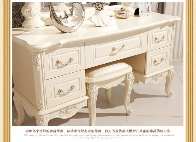 European mirror table antique bedroom dresser French furniture french dressing table p10140