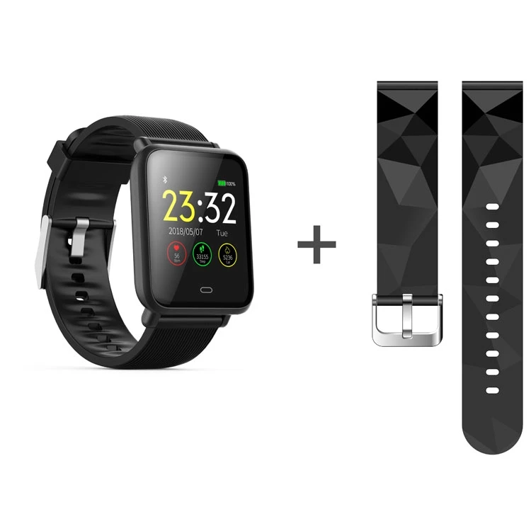

2019 new arrival 1.3inch big screen Q9 smart watch smart band bracelet with double strap
