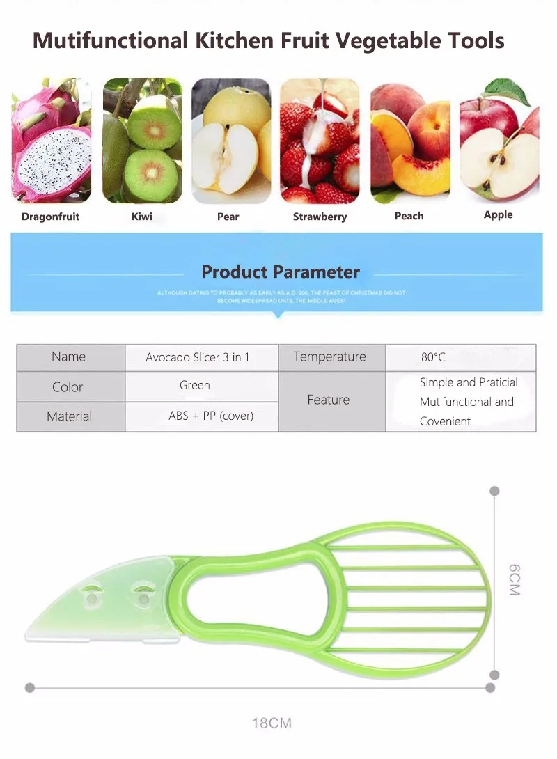 Kitchen Gadget 3 In 1 Avocado Slicer And Avocado Saver ...