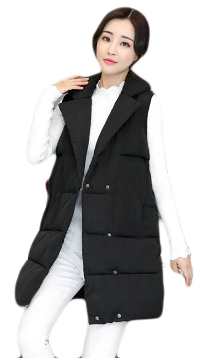 Outerwear M&S&W Womens Mid Long Down Vest Lightweight Vest Outerwear M&S&W Womens Mid Long Down Vest Lightweight Vest
