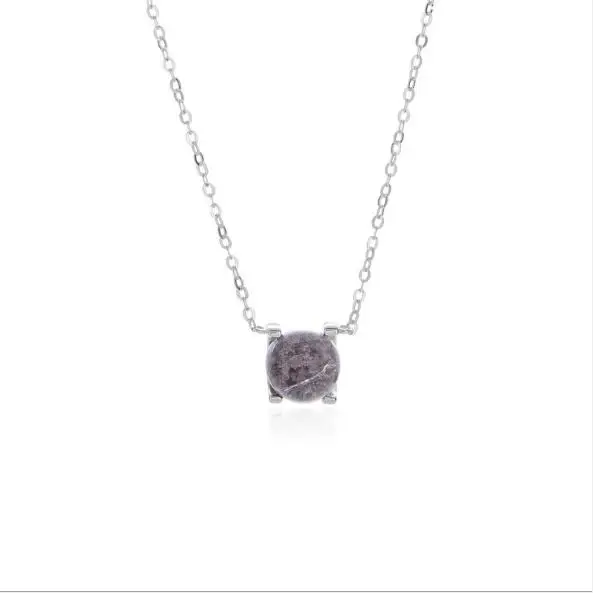 

Purple Nature Stone Necklace Bead Crystal Necklaces Gems Stones Pendant For Women And Men Wholesale, Silver