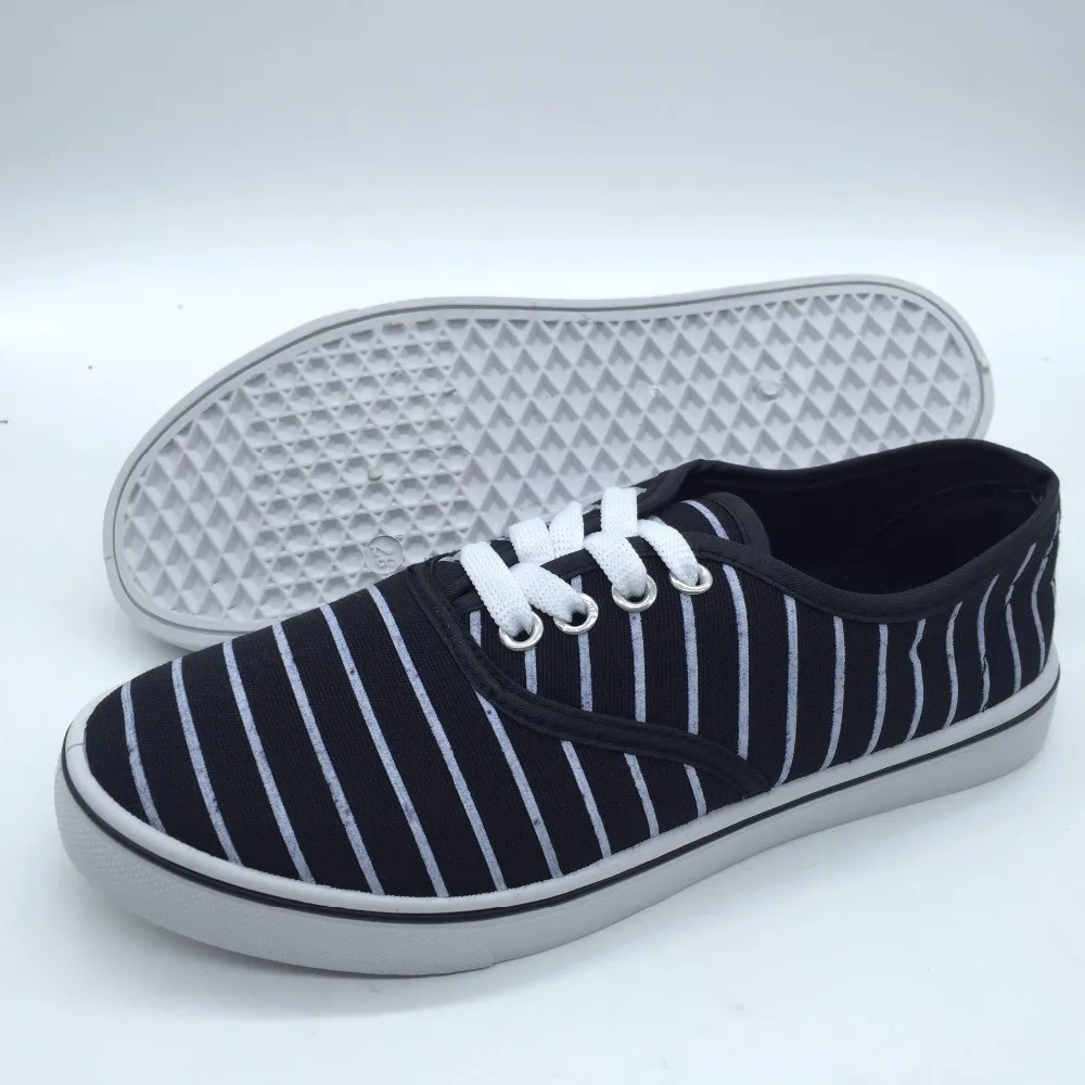 Fashion Women Stripe Canvas Shoes Casual Shoes - Buy Casual Shoes ...