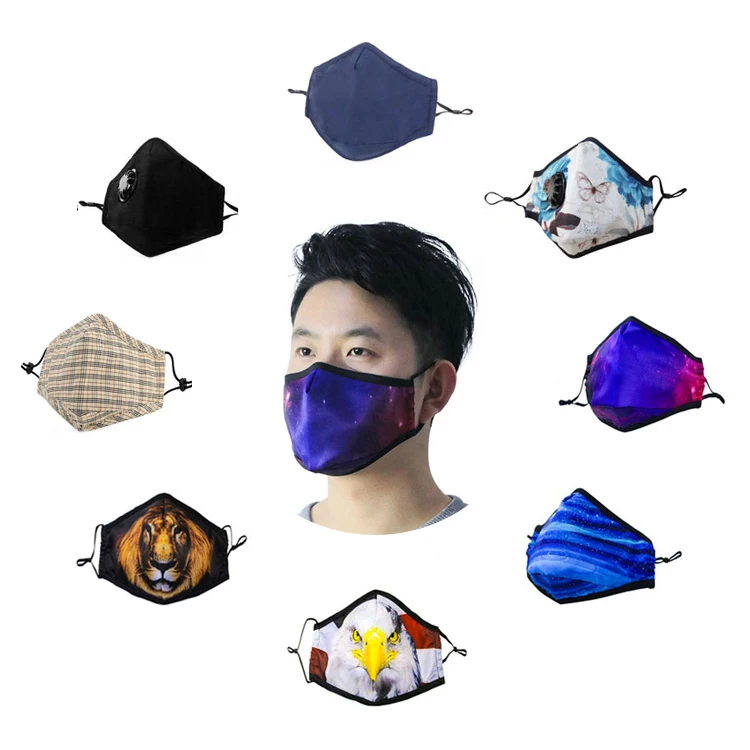 
custom anti dust facemask printed design dustproof mouth face mask 