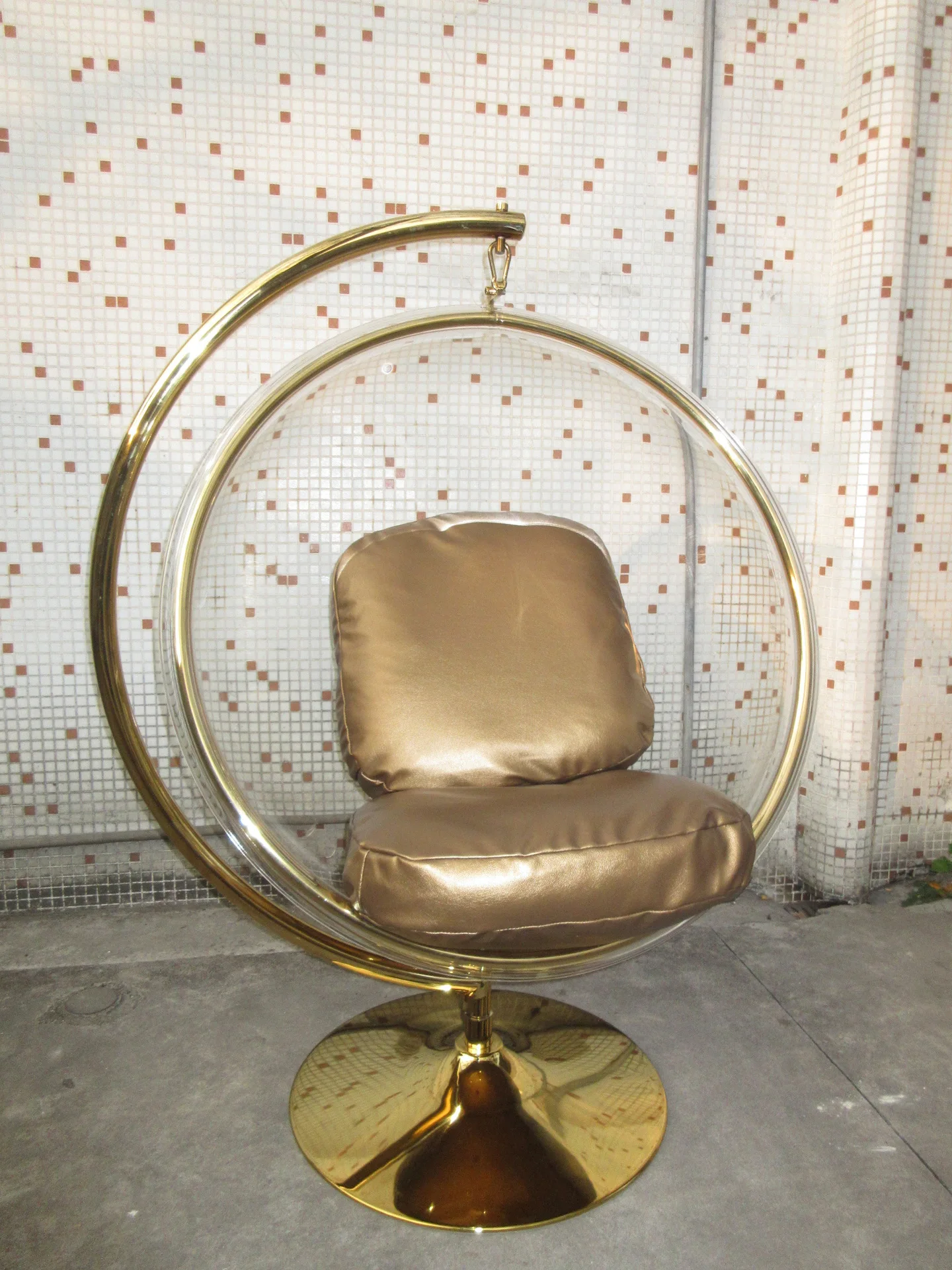 Modern Living Room Furniture Acrylic Bubble Chair Egg Chair In Brass Gold Chrome Steel Buy Bubble Chair