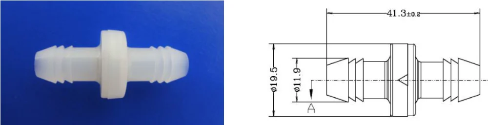 Compact PVDF Plastic Check Valve Back Pressure And Non Return Valve For