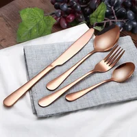 

Brand names of dinner sets cuttleries stainless steel 18/8 rose gold silverware