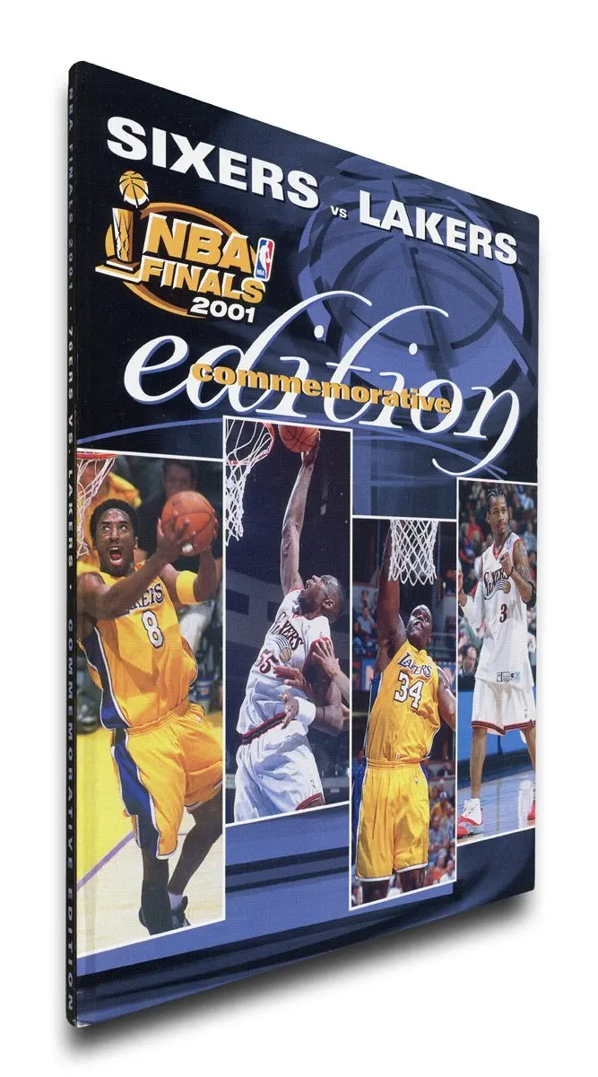 NBA Los Angeles Lakers 2001 Finals Program Cover on Canvas, 18 x 24-Inch