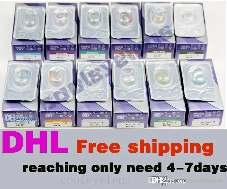 DHL free shipping 3 Tones Free get 10% Real 13 colors fresh color contact lenses days reached Contact lens cheap color contact