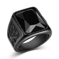

Wholesale Fashion Hiphop Ring 316L Stainless Steel Black/Red Stone Ring Rock Male Jewelry