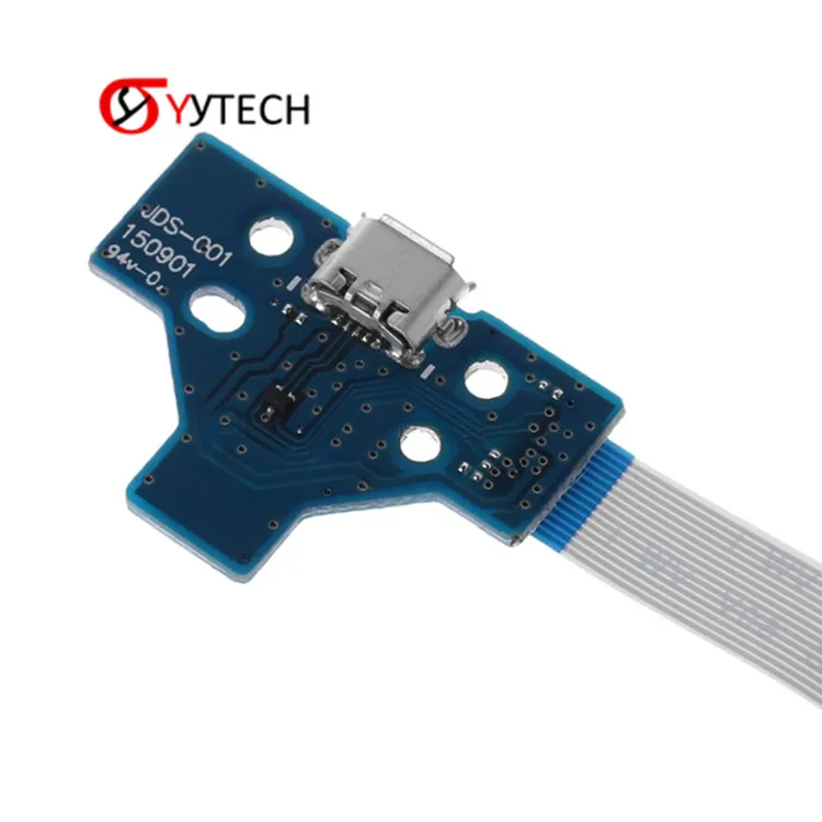 

SYYTECH JDS-001 USB Charging Port Socket Board Charger Board With Flex Ribbon Cable For PS4, White