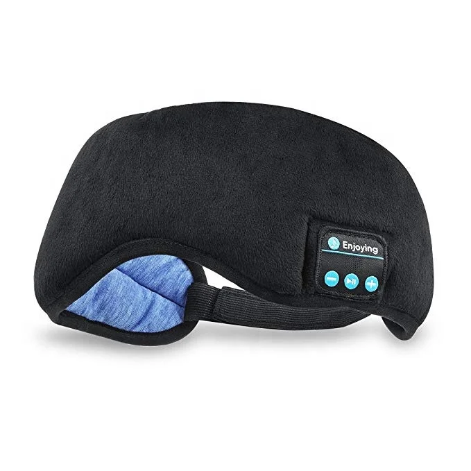 

Wireless Headphones Music Travel Headset Bluetooth Sleeping Eye Mask 3D Sleep Mask, Black/grey