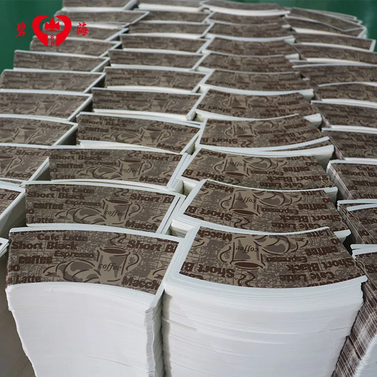 
bamboo pulp raw material 260gsm food grade pe coated cardboard designs logo paper cup fan 