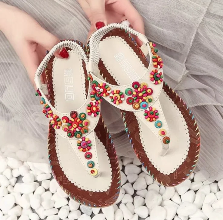 

Woman dress summer 2019 ladies flat sandals, Black,gold,sliver,white