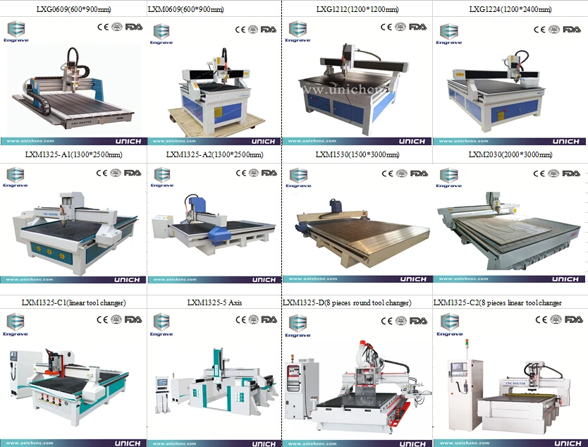 UNICH made in China ATC linear tools CNC Router cnc cutting machine