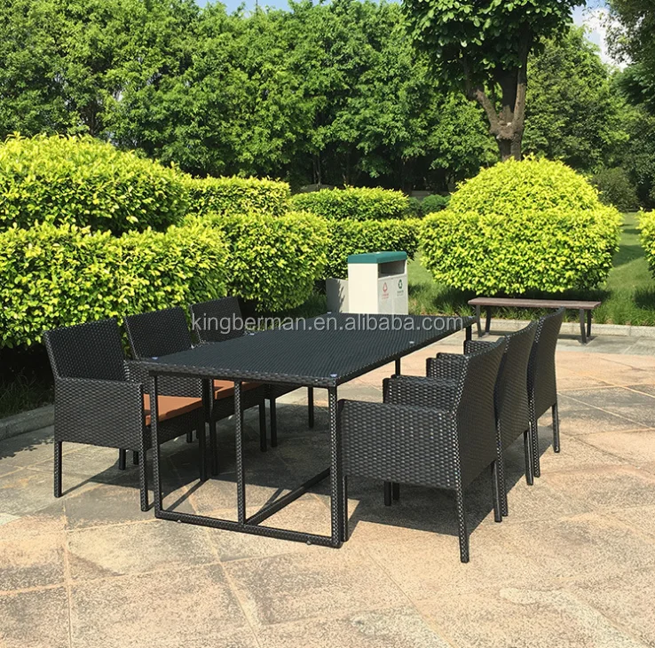 Popular Rattan Outdoor Dining Set 6 Seater Restaurant Chairs Set - Buy