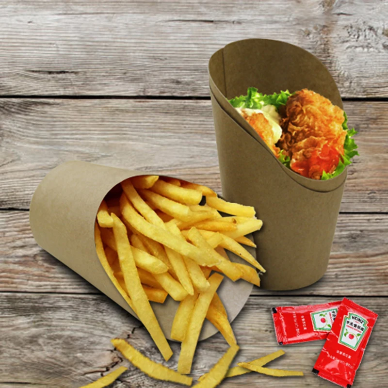 Disposable Kraft Paper Cup French Fries Boxes Buy French Fries Boxes,Kraft Paper French Fries