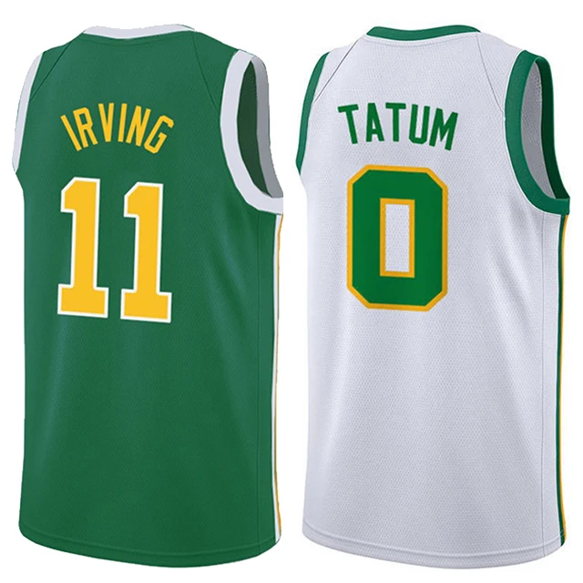 

2019 High quality 11 Kyrie Irving 0 Jayson Tatum uniforms custom basketball jersey