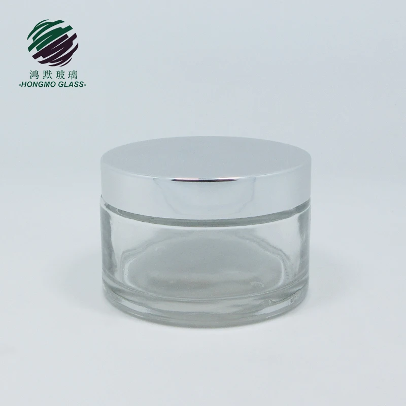 200g 200ml Clear Frosted Glass Jar Body Cream Jar Large Capacity Scrub