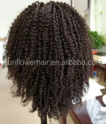 

peruvian virgin hair 360 lace wig kinky curly style