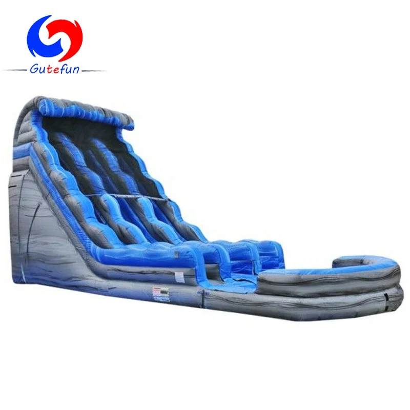 

big outdoor playground double lane adult size inflatable water slide for sale