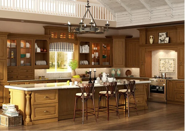Oak Wood  Kitchen Cabinet Sizes and Specifications Guide with island.jpg