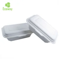 

Eco-friendly disposable 600ML Sugarcane Pulp takeaway Lunch box Food container Packing box