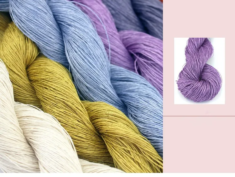 Pure Linen Yarn Natural Fiber Hand Knitting Yarn 100 Linen Yarn