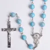 Bulk Wholesale Lady of Miracles Center Matted Plastic Rosaries With Cross Chapelets Rosary Rosario