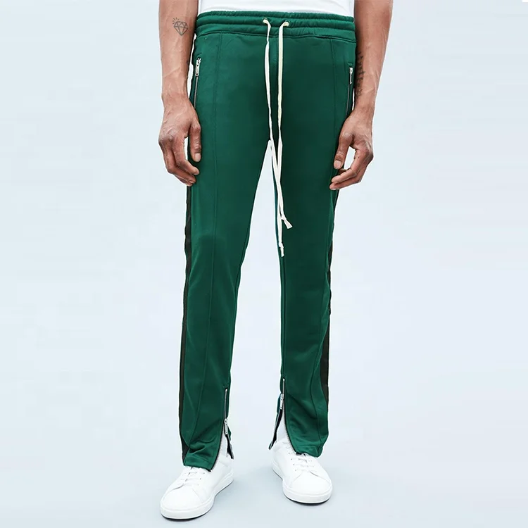 Charlo Fashion Double Stripe Slim Fit Sport Oem Custom Logo Basketball Track Pants Mens Fitness Joggers With Zipped Ankle