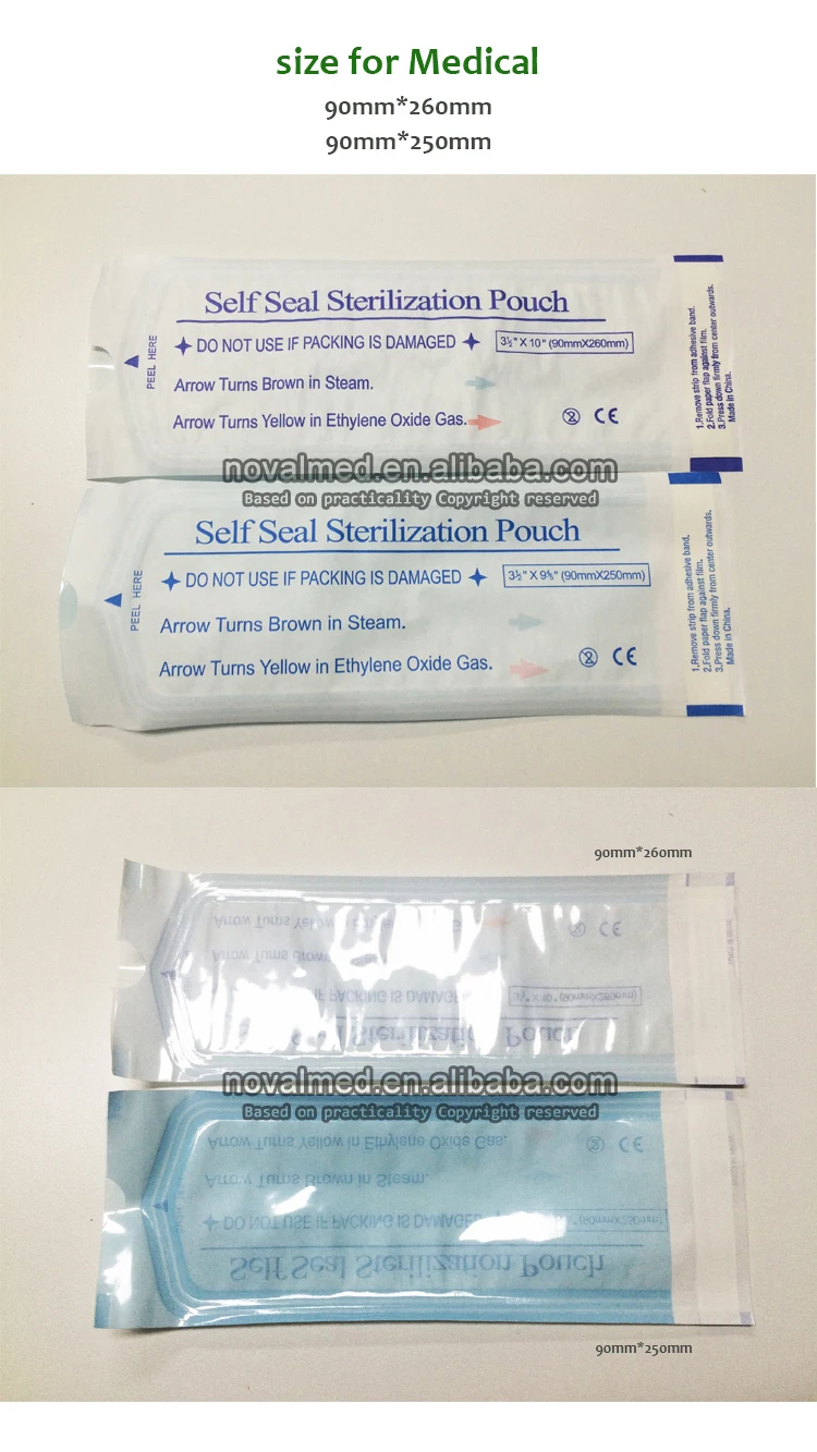 Hot Sales Nail Tools Use 90*190mm Sterilization Bag Sterilization Pouch