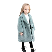 

Fashion 2019 New Winter Genuine Sheep Shearling Fur Jacket Girls Warm Overcoat Teddy Bear Coat Baby Kids Real Fur Coat