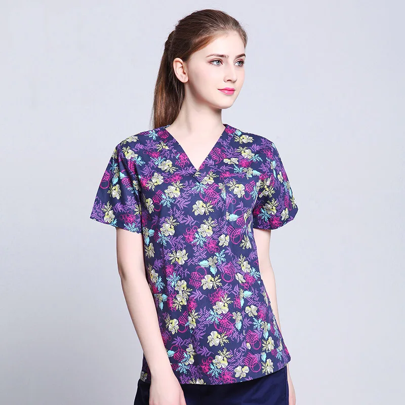 

Printed Medical Scrubs/Medical Scrubs Wholesale/Medical Scrubs Philippines, White;blue;black;navy blue;pink. or customerized