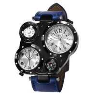 

Hot sales 3 time zone quartz men watch new designer army