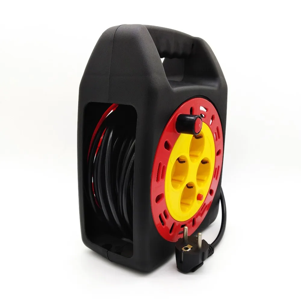 Retractable Mini Cable Reel Eu Typle Electric Extension Cord With ...