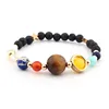 DAIHE new arrival universe galaxy eight planets natural stone bead bracelet