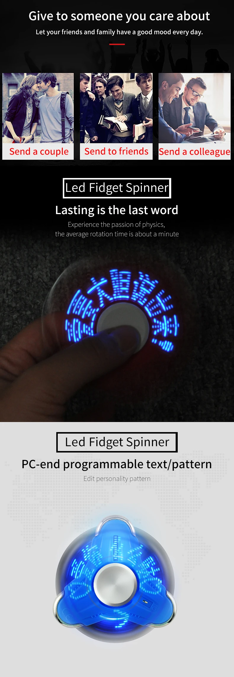 light up flying spinner