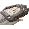 Modern Tatami Double Storage Stock Smart Multifunctional Electric Massage Unique Girl Style Big Adjustable Wedding Bed Room